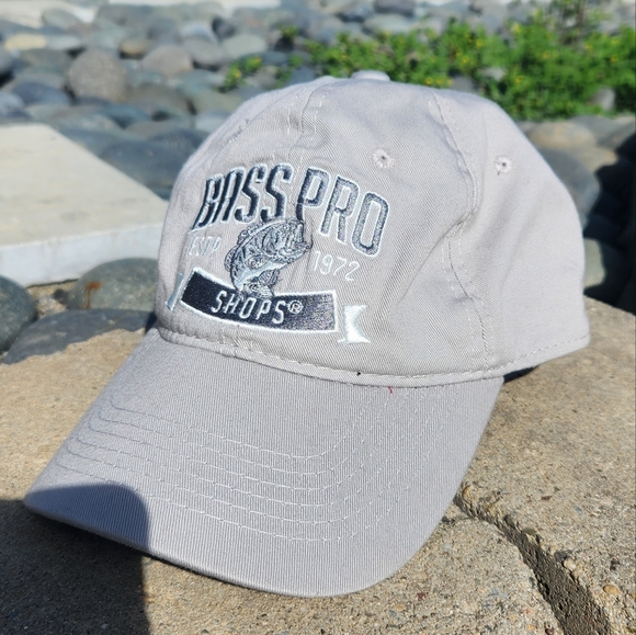 Bass Pro Shops Other - Bass Pro Shops Vintage Logo Embroidered Grey Dad Hat Baseball Cap OSFA NWOT